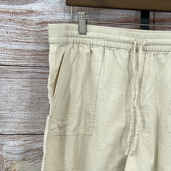 J. Crew Light Tan Linen Shorts Size L - Picture 3 of 8